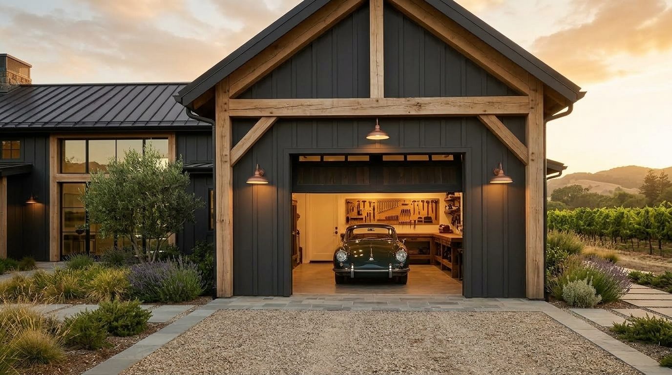 Plummer Garage Door Garage Door Gliding Open Revealing Warm Illuminated Interior